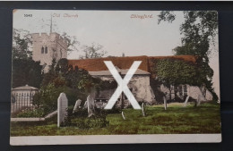 CHINGFORD OLD CHURCH LONDON OLD COLOUR POSTCARD - London Suburbs