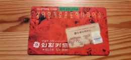 Phonecard South Korea - Credit Card, VISA, Rose - Corée Du Sud