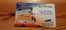 Phonecard South Korea - Credit Card, VISA, Car, Samsung - Corée Du Sud