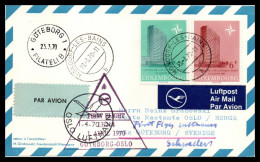 FFC Lufthansa  Goteborg-Oslo  01/04/1970 - Storia Postale