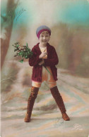 ENFANTS - Bonne Année - Colorisé - Carte Postale Ancienne - Portraits