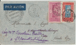 DAHOMEY - 1940 - ENVELOPPE AVION CENSURE De POBE ! => ST BONNET EN CHAMPSAIN - Storia Postale