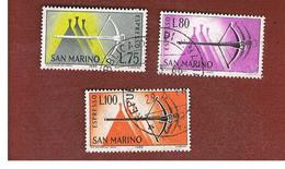 SAN MARINO - UNIF. E27.E29 ESPRESSO - 1966 BALESTRA (SERIE COMPLETA DI 3) -  USATI (USED°) - Express Letter Stamps