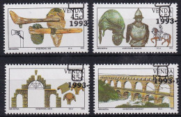 MiNr. 262 - 265 Südafrika, Venda    1993, 5. Nov. Erfindungen (III) - Mit ET-Eckstempel - Venda