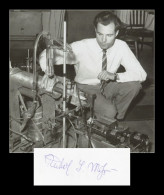 Rudolf Mossbauer (1929-2011) - Physicist - Signed Card + Photo - Nobel Prize - Inventores Y Científicos