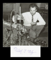 Rudolf Mossbauer (1929-2011) - Physicist - Signed Card + Photo - Nobel Prize - Inventori E Scienziati