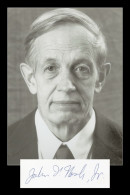 John Forbes Nash Jr. (1928-2015) - A Beautiful Mind - Signed Card + Photo - Nobel - Inventori E Scienziati