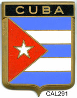 CAL291 - PLAQUE CALANDRE AUTO - CUBA - Targhe Smaltate (a Partire Dal 1961)