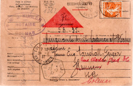 FRANCE / CARTE CONTRE REMBOURSEMENT DE 1937 - 1921-1960: Moderne