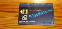 Phonecard Germany S 02 B 1.89. Hoechst 66.000 Ex. - S-Series : Guichets Publicité De Tiers