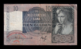 Holanda Netherlands 10 Gulden 1941 Pick 56a Bc/Mbc F/Vf - 10 Gulden