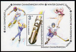 BULGARIA 1991 Winter Olympics Block MNH / **.  Michel Block 216A - Neufs