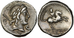 Roman Republican P. Crepusius. Denarius Circa 82, AR - Republic (280 BC To 27 BC)