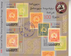 2019 Georgia Stamps On Stamps Philately SILVER Souvenir Sheet MNH - Georgia