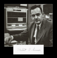 Herbert A. Simon (1916-2001) - Political Scientist - Signed Card + Photo - Nobel - Inventores Y Científicos