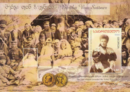 2020 Georgia Von Suttner First Woman Nobel Peace Prize Souvenir Sheet MNH - Georgia