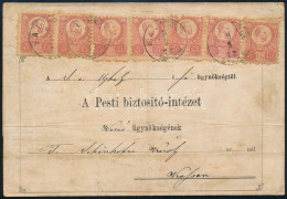 1872 Réznyomat 7x 5Kr Bérmentesítés 7. Súlyfokozatú Levélen "S.A.UJHELY" Kassára - Otros & Sin Clasificación