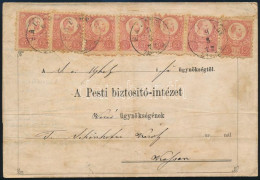 1872 Réznyomat 7x 5Kr Bérmentesítés 7. Súlyfokozatú Levélen "S.A.UJHELY" Kassára - Autres & Non Classés