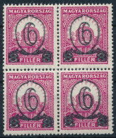 ** 1931 Kisegítő Bélyegek (I.) 6/8f 506B Négyestömb 14 : 14 1/4 Fogazással (60.000) - Otros & Sin Clasificación