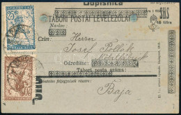 SHS 1920 Felülnyomott Díjjegyes Levelezőlap 2 Db Szerb Bélyeggel Kiegészítve Bajára, Bodor Vizsgálójellel - Other & Unclassified