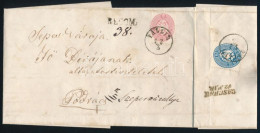 Cca 1864/65 5+10kr Ajánlott Levél "TÁLLYA" - Podrács (Szepesváralja) - Sonstige & Ohne Zuordnung