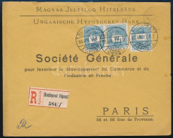 1895 II. Súlyfokozatú Ajánlott Levél "BUDAPEST" - Párizs 3 X 10kr Bélyeggel - Sonstige & Ohne Zuordnung