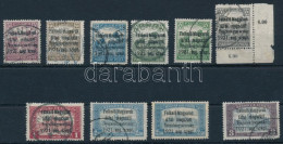 **, O Nyugat-Magyarország I. 1921 10 Db Bélyeg, Közte Kocsiposta Bélyegzések / 10 Different Stamps. Bodor Vizsgálójellel - Altri & Non Classificati