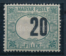 * 1920 Magyar Posta Portó 20f Jelentősen Eltolódott értékszámmal! - Sonstige & Ohne Zuordnung