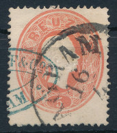 O 1858 5kr Kék Cégbélyegzéssel Előérvénytelenítve "AGRAM" - Sonstige & Ohne Zuordnung