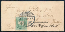 1897 Színes Számú 3kr Nyomtatványborítékon Poroszországba - Other & Unclassified