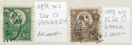 O 1871 Réznyomat 3kr élénkzöld + 10kr Barna (12.000) - Altri & Non Classificati