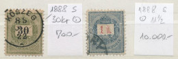O 1888 Sztereo 30kr + 1Ft Nagyon Jó Minőségben (10.700) - Autres & Non Classés