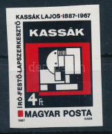 ** 1987. Kassák Lajos Vágott Bélyeg - Autres & Non Classés