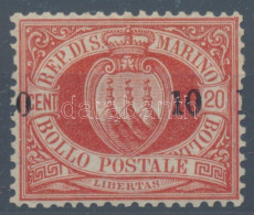 * San Marino 1892 Mi 11 Erősen Eltolódott Felülnyomással (Mi EUR 250.-) - Other & Unclassified