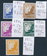 ** Deutsches Reich 1934 Repülő Sor 5 értéke (Mi EUR 297,5) - Altri & Non Classificati