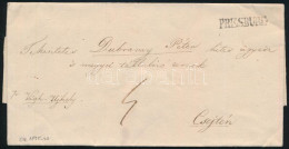 ~1835-1840 "PRESBURG" - Csejte 4kr Díjjal (Rompes 40 Pont) - Other & Unclassified