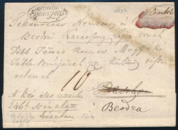 1837 Portós Levél / Unpaid Cover "Szala=Egerszegh" - Beodra - Sonstige & Ohne Zuordnung