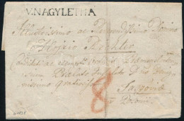 Ca 1838 Portós Levél "V.NAGYLETHA" - Jászó (Rompes 60 P) - Altri & Non Classificati