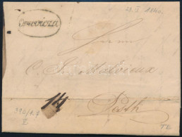 1840 Portós Levél / Unpaid Cover "Oravicza" - Pesth - Sonstige & Ohne Zuordnung