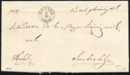 1853 Hivatalos Levél / Official Cover "KIS-CZELL" - Szombathely - Other & Unclassified