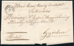 1854 Komplett Hivatalos Levlk Ritka "MEZŐ EŐRS" Bélyegzéssel (Ryan 500 P, Gudlin 500 P) Győrbe Küldve - Otros & Sin Clasificación