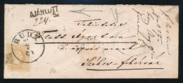 1869 15kr Ajánlott Levélen "BUDA" - Székesfehérvár (sérül A Bélyeg / Damaged Stamp) - Autres & Non Classés