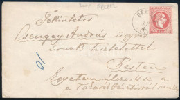 1871 5kr Díjjegyes Boríték / PS-cover "PÉCZEL" (Gudlin 300 P) - Sonstige & Ohne Zuordnung