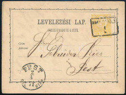 1871 2kr Díjjegyes Levelezőlap / PS-card "NAGY-KÁROLY" - "PEST DÉL-UTÁN" - Sonstige & Ohne Zuordnung