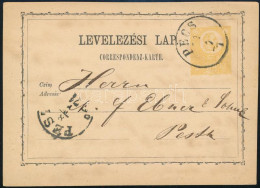 1871 2kr Díjjegyes Levelezőlap / PS-card "PÉCS" - "PEST" - Other & Unclassified