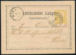 1871 2kr Díjjegyes Levelezőlap / PS-card "POZSONY VÁROS" - "WIEN" - Otros & Sin Clasificación