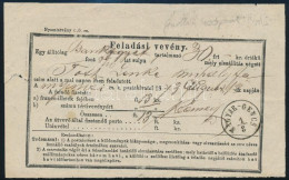 1873 Feladási Vevény / Aufgabs Recepisse "MAGYAR-GENCS" (Gudlin 400 P) - Otros & Sin Clasificación