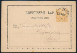 1873 2kr Díjjegyes Levelezőlap / PS-card "DETTVA" - Sonstige & Ohne Zuordnung