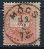 O 1874 5kr Type I. Durva Gyöngyjavítással (ex Lovász) / With Retouche - Other & Unclassified