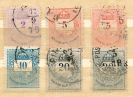 O 1874 Színesszámú 2kr, 2 X 5kr, 10kr és 2 X 20kr 13-as Fogazással (11.000) (20kr Rozsda Foltok / Stain) - Otros & Sin Clasificación